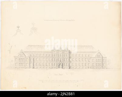 Knoblauch Gustav (1833-1916), Lehrerseminar, Uetersen: Upper, 4 Details. Bleistift auf Karton, 47,5 x 63,7 cm (einschließlich Scankanten) Stockfoto