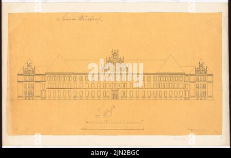 Knoblauch Gustav (1833-1916), Lehrerseminar, Wunstorf: 2. Design: Upper. Tinte auf Transparent auf Papier, 44,8 x 69,9 cm (einschließlich Scankanten) Stockfoto