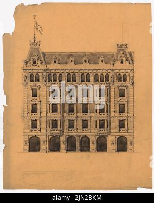 Knoblauch & Wex, Aquarium unter den Linden, Berlin: 4. Design: Upper. Bleistift, Tinte, Kreide auf Transparent, 53,7 x 43 cm (inklusive Scankanten) Stockfoto