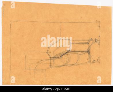 Knoblauch & Wex, Aquarium unter den Linden, Berlin: 3. Design: Detail. Bleistift auf Transparent, 22,6 x 29,6 cm (einschließlich Scankanten) Stockfoto