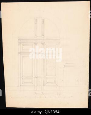 Knoblauch Gustav (1833-1916), Wohnhaus Franzens, Berlin-Mitte: Blick auf die Haustür. Bleistift auf Papier, 58,6 x 48,7 cm (einschließlich Scankanten) Stockfoto