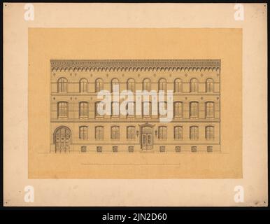 Knoblauch Gustav (1833-1916), Wohnhaus Franzens, Berlin-Mitte: Aussicht. Tinte und Bleistift auf Transparent, 50,3 x 64,8 cm (einschließlich Scankanten) Stockfoto