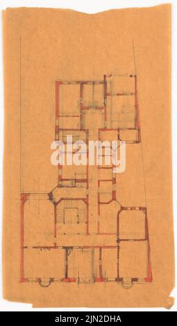 Knoblauch & Wex, Palais Eger Tempelhofer Ufer 10/11, Berlin: Lageplan. Bleistift, Kreide auf Papier, 32,2 x 18,2 cm (einschließlich Scankanten) Stockfoto