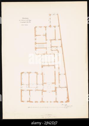 Knoblauch & Wex, Palais Eger Tempelhofer Ufer 10/11, Berlin: Grundriss OG. Farbdruck auf Papier, 81,7 x 60,8 cm (einschließlich Scankanten) Stockfoto