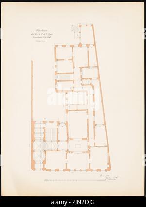 Knoblauch & Wex, Palais Eger Tempelhofer Ufer 10/11, Berlin: Grundriss EG. Farbdruck auf Papier, 81 x 60 cm (einschließlich Scankanten) Stockfoto