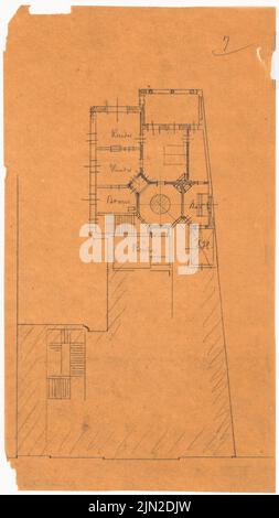 Knoblauch & Wex, Palais Eger Tempelhofer Ufer 10/11, Berlin: Lageplan. Bleistift auf Transparent, 30,7 x 17,3 cm (einschließlich Scankanten) Stockfoto