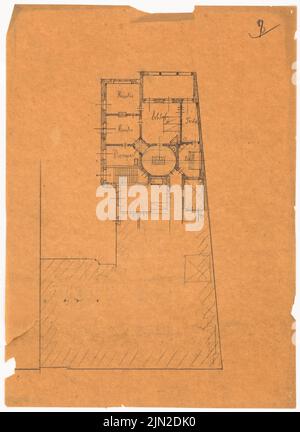 Knoblauch & Wex, Palais Eger Tempelhofer Ufer 10/11, Berlin: Lageplan. Bleistift auf Transparent, 30,7 x 22,4 cm (einschließlich Scankanten) Stockfoto