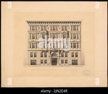 Knoblauch Gustav (1833-1916), Wohnhaus Heinrich Keibel II, Berlin: Blick. Tinte auf Transparentpapier, 41,2 x 50,7 cm (einschließlich Scankanten) Stockfoto