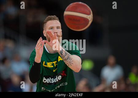 2022 08 07. Basketball. Litauen - Estland - 90:88 Uhr. Ignas Brazdeikis ist ein litauisch-kanadischer Basketballspieler, der als leichter Flügelspieler spielt. Stockfoto