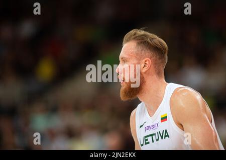 2022 08 07. Basketball. Litauen - Estland - 90:88 Uhr. Ignas Brazdeikis ist ein litauisch-kanadischer Basketballspieler, der als leichter Flügelspieler spielt. Stockfoto