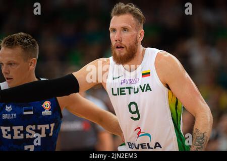 2022 08 07. Basketball. Litauen - Estland - 90:88 Uhr. Ignas Brazdeikis ist ein litauisch-kanadischer Basketballspieler, der als leichter Flügelspieler spielt. Stockfoto