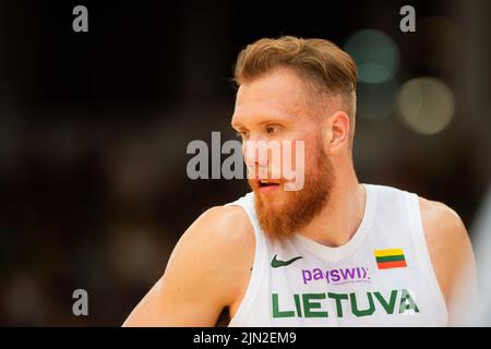 2022 08 07. Basketball. Litauen - Estland - 90:88 Uhr. Ignas Brazdeikis ist ein litauisch-kanadischer Basketballspieler, der als leichter Flügelspieler spielt. Stockfoto