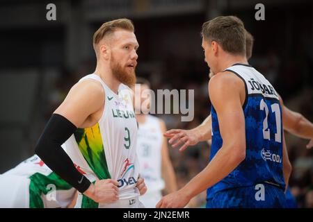 2022 08 07. Basketball. Litauen - Estland - 90:88 Uhr. Ignas Brazdeikis ist ein litauisch-kanadischer Basketballspieler, der als leichter Flügelspieler spielt. Stockfoto