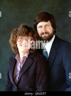 Vintage 1981 Hochzeitsbild, Kalifornien, Vereinigte Staaten Stockfoto