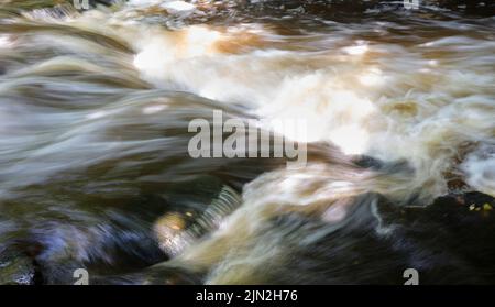 Stromschnellen auf dem Vizla-Fluss, Vireshi, Vidzeme, Lettland Stockfoto