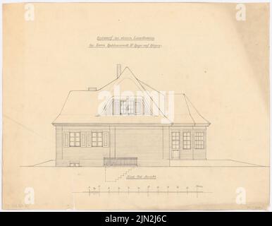 Gustav Knoblauch (1833-1916), Landhaus Dr. Ruge, Nardevitz: Nordostansicht. Bleistift auf Transparent, 42,8 x 55,1 cm (einschließlich Scankanten) Stockfoto