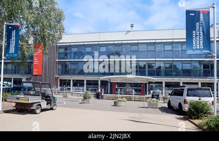 Das Sport Wales National Center - Canolfan Genedlaethol Chwaraeon Cymru. Früher - National Sports Centre for Wales, Welsh Institute of Sport. Stockfoto