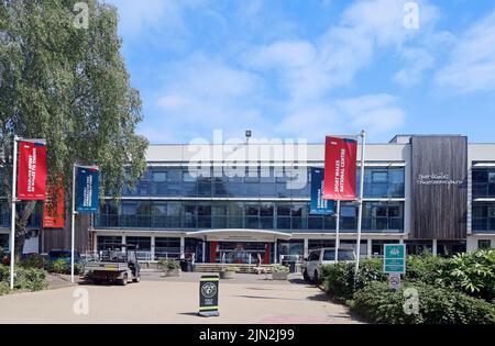 Das Sport Wales National Center - Canolfan Genedlaethol Chwaraeon Cymru. Früher - National Sports Centre for Wales, Welsh Institute of Sport. Stockfoto