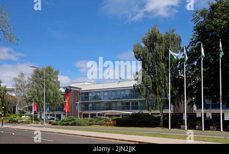 Das Sport Wales National Center - Canolfan Genedlaethol Chwaraeon Cymru. Früher - National Sports Centre for Wales, Welsh Institute of Sport. Stockfoto