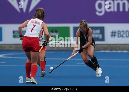 Hannah COZENS aus Wales in Aktion während des Women's Hockey Pools Ein Spiel zwischen Kanada und Wales am ersten Tag der Commonwealth Games im University of Birmingham Hockey & Squash Center, Birmingham, England am Freitag, 29.. Juli 2022. (Kredit: Mark Fletcher | MI News) Stockfoto