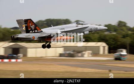 Spanische Luftwaffe, McDonnell Douglas F/A-18 Hornet, beim Royal International Air Tattoo Stockfoto