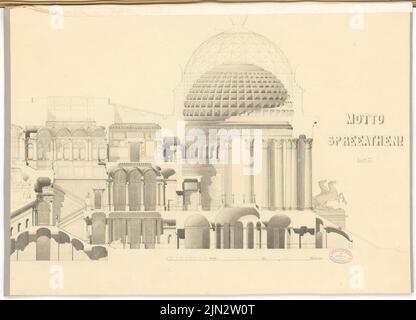 Sehring Bernhard (1855-1941): Erweiterung der Museumsinsel, Berlin. Schinkel Wettbewerb 1882 Stockfoto