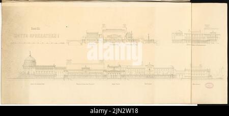 Sehring Bernhard (1855-1941): Erweiterung der Museumsinsel, Berlin. Schinkel Wettbewerb 1882 Stockfoto