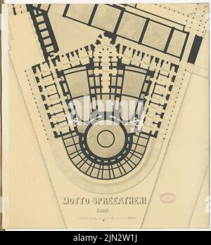 Sehring Bernhard (1855-1941): Erweiterung der Museumsinsel, Berlin. Schinkel Wettbewerb 1882 Stockfoto