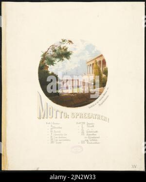 Sehring Bernhard (1855-1941): Erweiterung der Museumsinsel, Berlin. Schinkel Wettbewerb 1882 Stockfoto