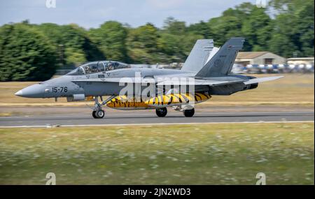Spanische Luftwaffe, McDonnell Douglas F/A-18 Hornet, beim Royal International Air Tattoo Stockfoto