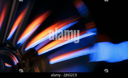 Das Objektiv sorgt für farbenfrohes Licht. Abstrakter Hintergrund Stockfoto