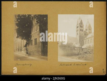 Stiehl Otto (1860-1940): Skizze und Fotoalbum 17: Kirche, Braunschweig. Kathedrale, Halberstadt Stockfoto