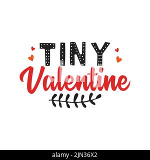 Sticker für den Valentinstag - winziges Valentinszitat. Vektordesign Stock Vektor
