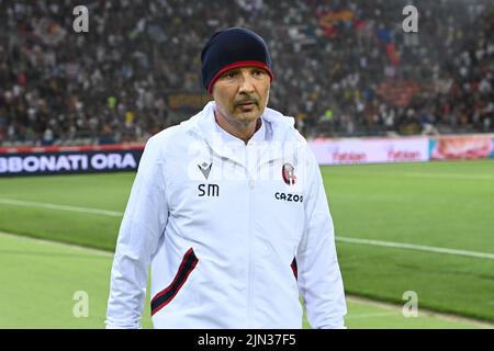 Bologna, Italien. 08. August 2022. Sinisa Mihajlovic vor dem Spiel während des FC Bologna gegen Cosenza Calcio, Italienischer Fußball Coppa Italia Spiel in Bologna, Italien, August 08 2022 Quelle: Independent Photo Agency/Alamy Live News Stockfoto