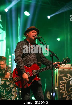 Mark Chadwick von The Levelers beim Wickham Festival, Hampshire, Großbritannien Stockfoto