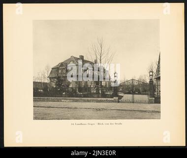 Landhaus Carl Joerger, Berlin-Wannsee: Haupthaus, geneigte Ansicht mit Eingangstor (aus: Alfred Breslauer, hingerichtete Gebäude 1897-1927) Stockfoto