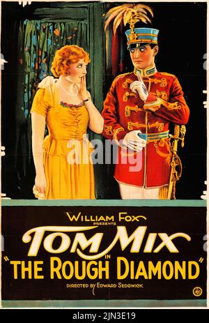 Vintage Filmposter - Tom Mix - der raue Diamant (Fox, 1921) Stockfoto