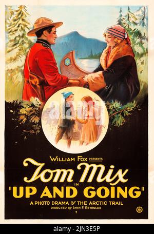 Tom Mix - Vintage Filmposter - Up and Going (Fox, 1922) Stockfoto