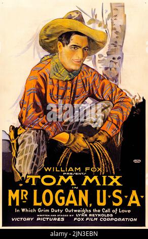 Vintage Filmposter - Tom Mix - Mr. Logan, USA (Fox, 1919) Stockfoto