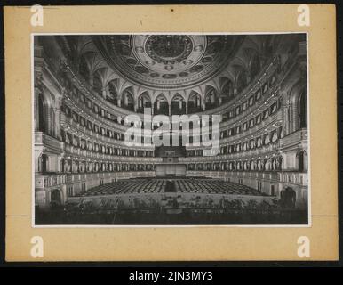 Imperial-König Hof-Operntheater (z. B. Wiener Staatsoper), Wien: Blick auf das Auditorium Stockfoto