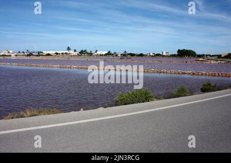 Das Naturschutzgebiet der salinas von ibiza und formentera ein Spektakel der balearen in spanien Stockfoto