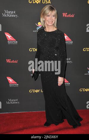 DATEIBILDER: Olivia Newton-John 1948-2022. Olivia Newton-John bei der G'Day USA Los Angeles Gala 2018, die am Samstag, den 27. Januar 2018, im InterContinental Los Angeles Downtown in Los Angeles, CA, stattfindet. Foto von PRPP/PictureLux Kredit: PictureLux/The Hollywood Archive/Alamy Live News Kredit: PictureLux / The Hollywood Archive/Alamy Live News Stockfoto
