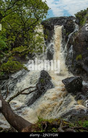 EAS Fors Wasserfall, nahe Lagganulva, Mull, Argyll und Bute, Schottland Stockfoto