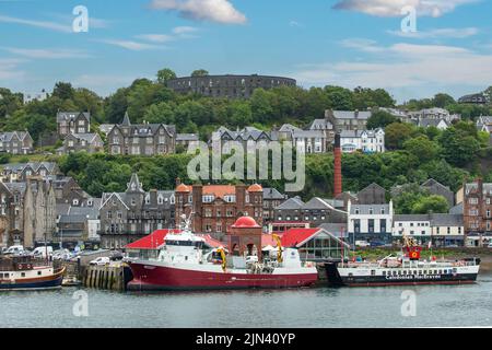 Oban von der Craignure Ferry, Argyll und Bute, Schottland Stockfoto