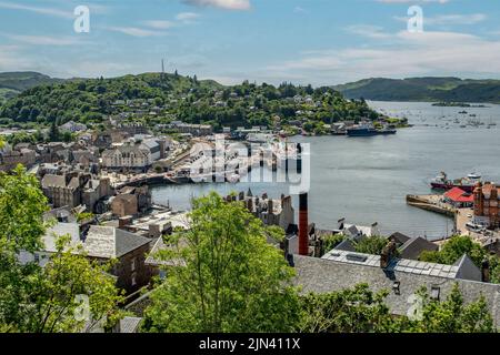 Blick vom McCaig's Tower, Oban, Argyll, Schottland Stockfoto