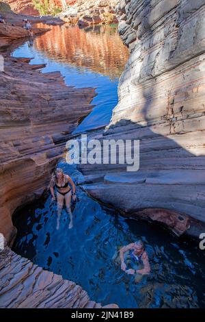 Spa-Pool in der Hamersley Gorge, Karijini-Nationalpark Stockfoto