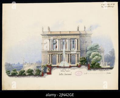 Bernhard Sehring (1855-1941): Villa. Monatliches Gewinnspiel April 1880 Stockfoto