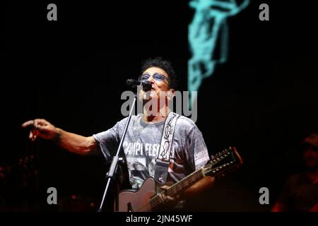 8. August 2022, Bacoli, Kampanien/Neapel, Italien: Konzert von Edoardo Bennato in Bacoli in der Provinz Neapel. (Bild: © Salvatore Esposito/Pacific Press via ZUMA Press Wire) Stockfoto