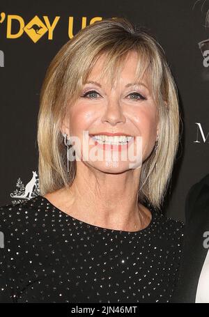 ARCHIV: 27. Januar 2018 - Los Angeles, Kalifornien - Olivia Newton-John, John Farrar. 15. jährliche G'Day USA Los Angeles Black Tie Gala im Wilshire Grand Ballroom im Intercontinental Hotel Downtown. (Bild: © F. Sadou/AdMedia über ZUMA Press Wire) Stockfoto