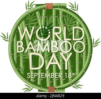 Illustration zum Welt-Bamboo-Tag am 18. September Stock Vektor